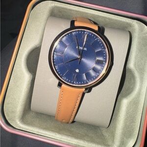 Women’s Fossil Tissot Classic Blue and Tan Watch